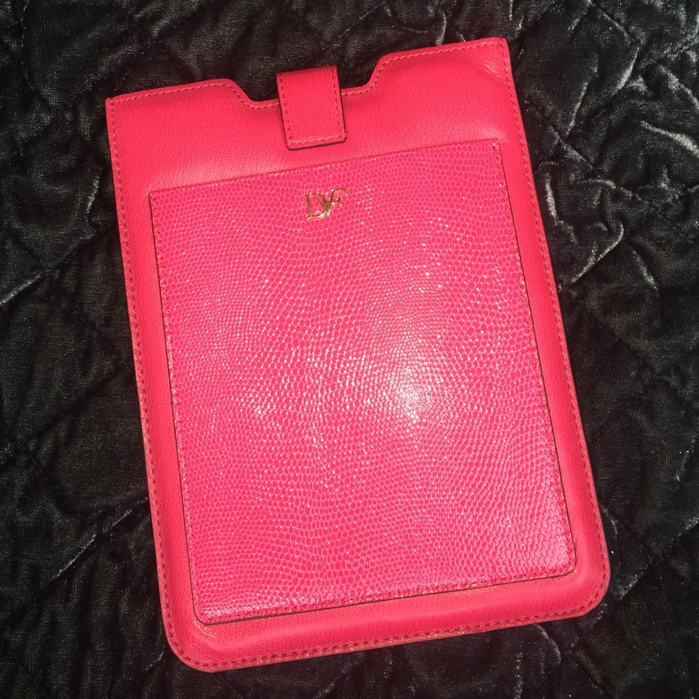 DVF Pink iPad Mini Leather Case with Pocket